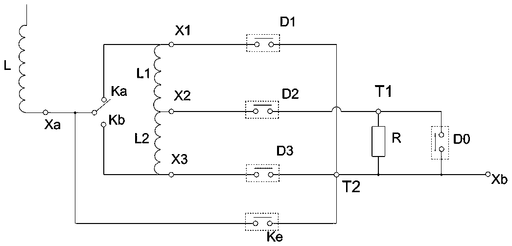 On-load voltage regulation circuit of staggered parallel multi-gear transformer