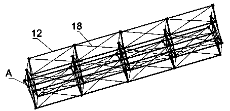 Large cable-strut truss type deployable antenna mechanism