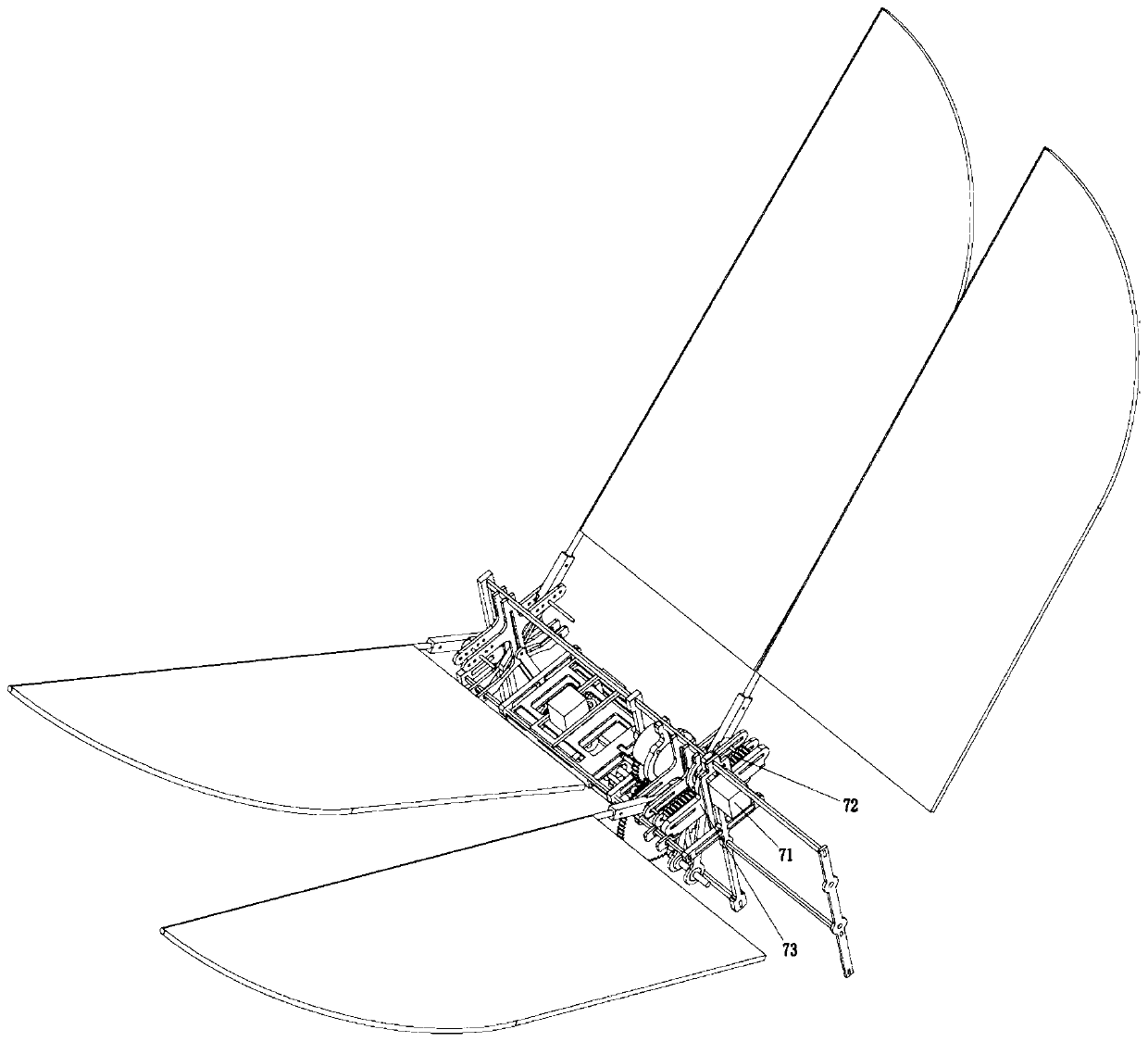 Phase changing flapping mechanism and dragonfly-imitated flapping wing aircraft