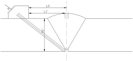 Method for detecting incomplete root penetration of butt weld of thick-walled pipe in ferrite