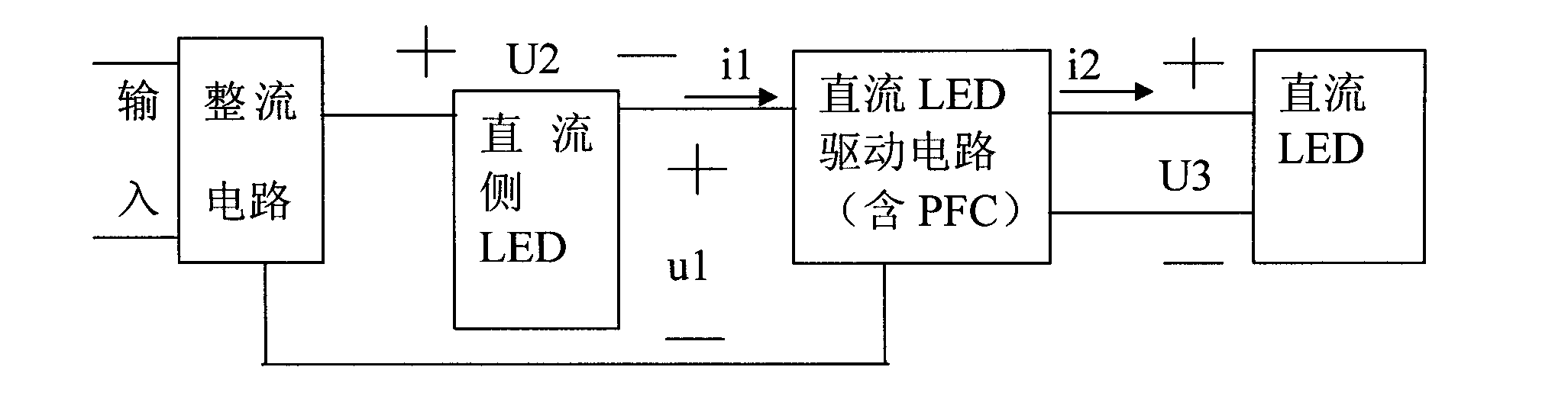 Mixed type LED illumination circuit and control strategy thereof