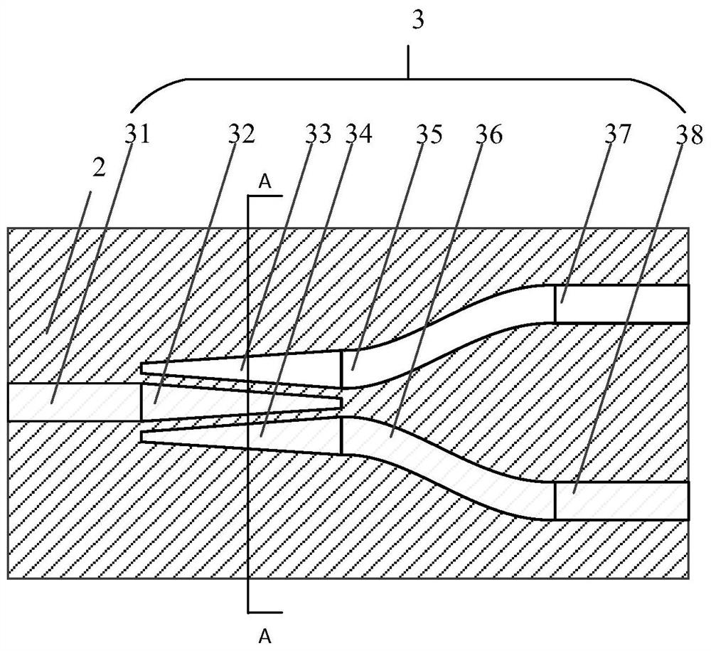 Ultra-wideband beam splitting and combining device