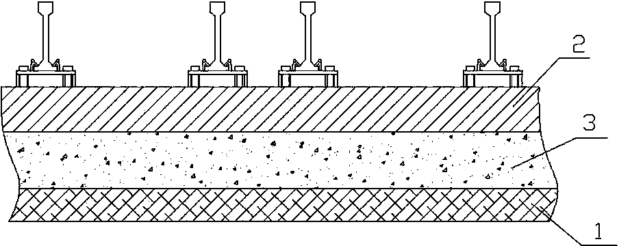Pouring method of concrete for railway switch base filling layer