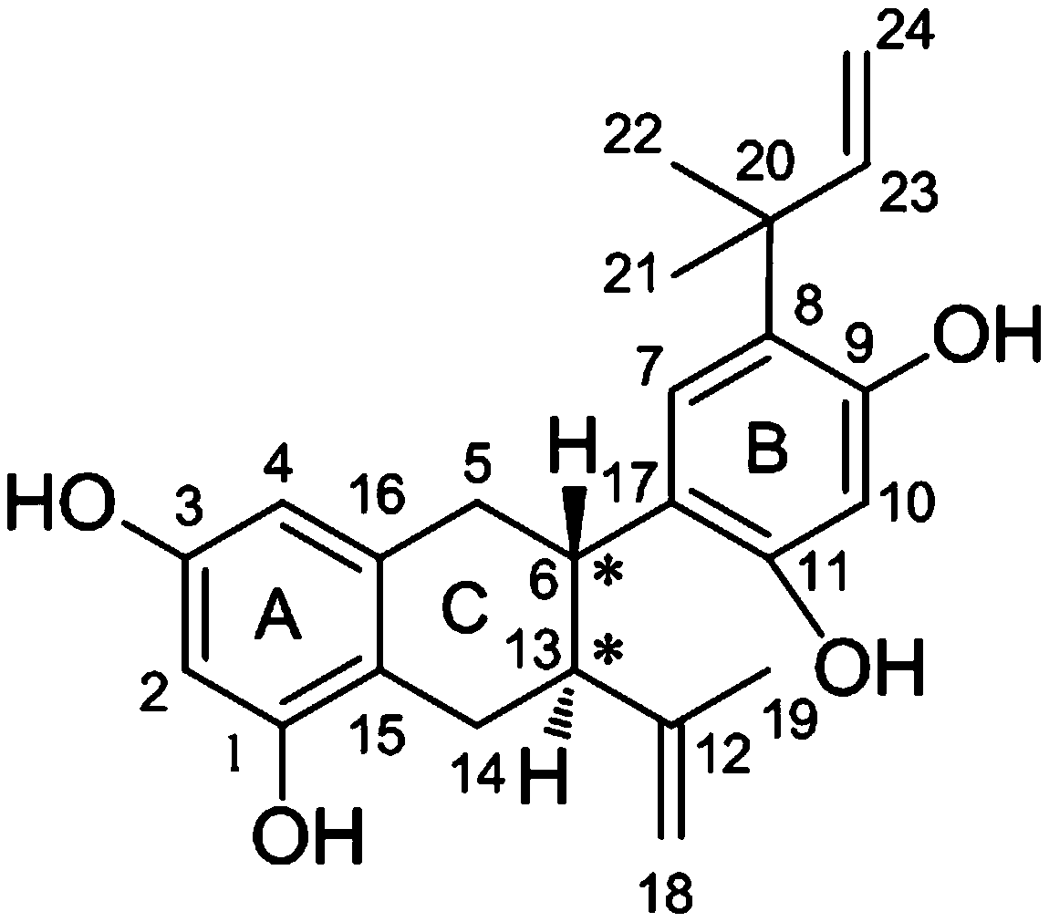 Isopentenyl toluylene and application thereof in preparing medicine for treating inflammatory disease