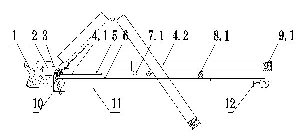 Turn-over opening/closing device for hanging-hole cover plate