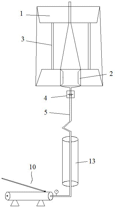 Hydraulic loading device for loading explosive in large-angle deep hole