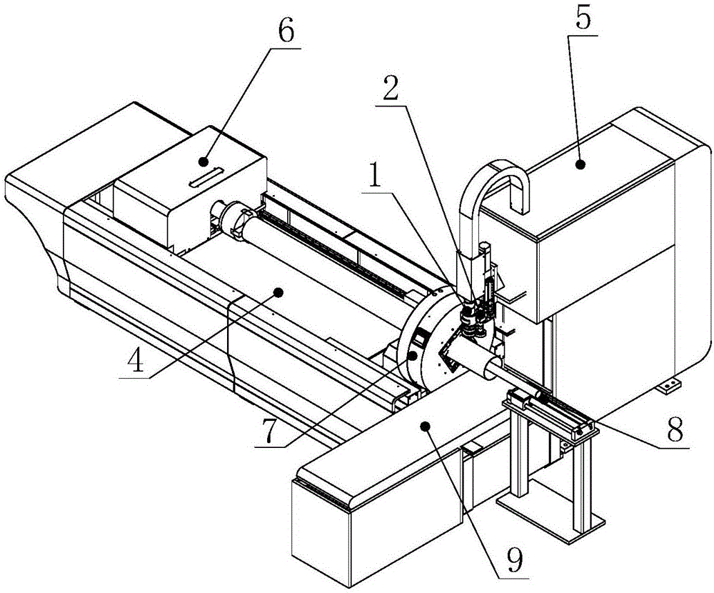 Cutting head with positioning mechanism, cutting device and cutting method
