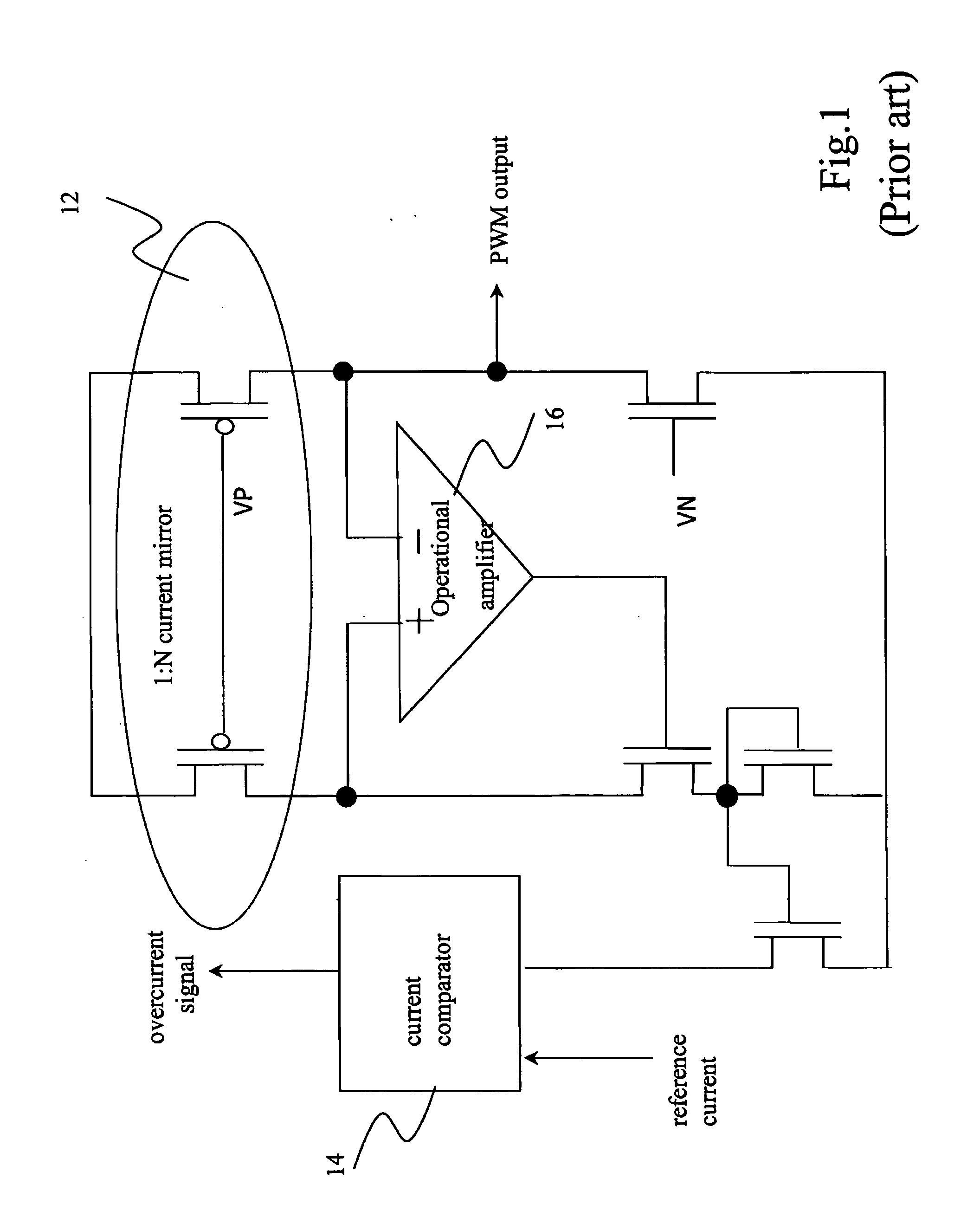 Voltage detection type overcurrent protection device for class-d amplifier