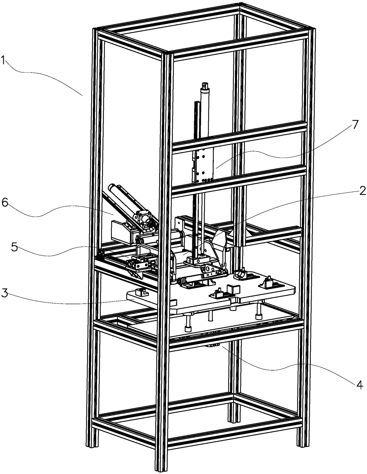 A device for automatically buckling packaging boxes