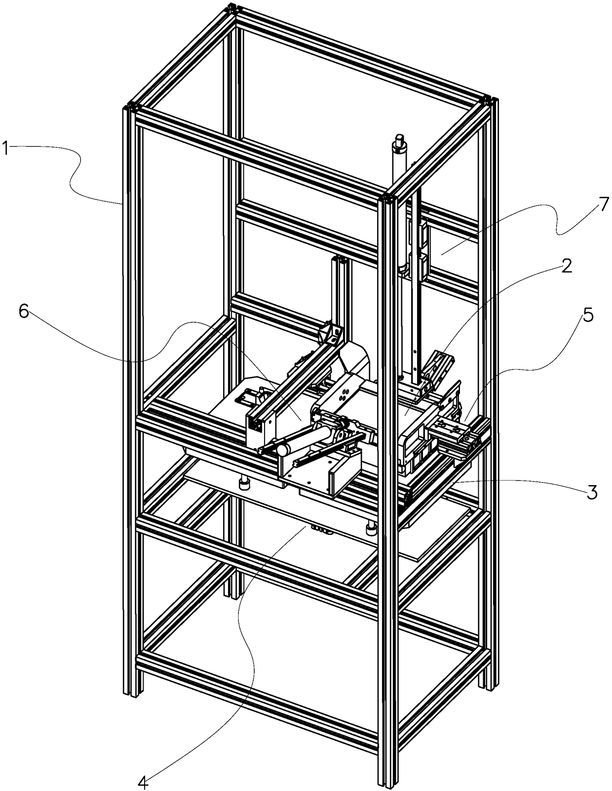 A device for automatically buckling packaging boxes