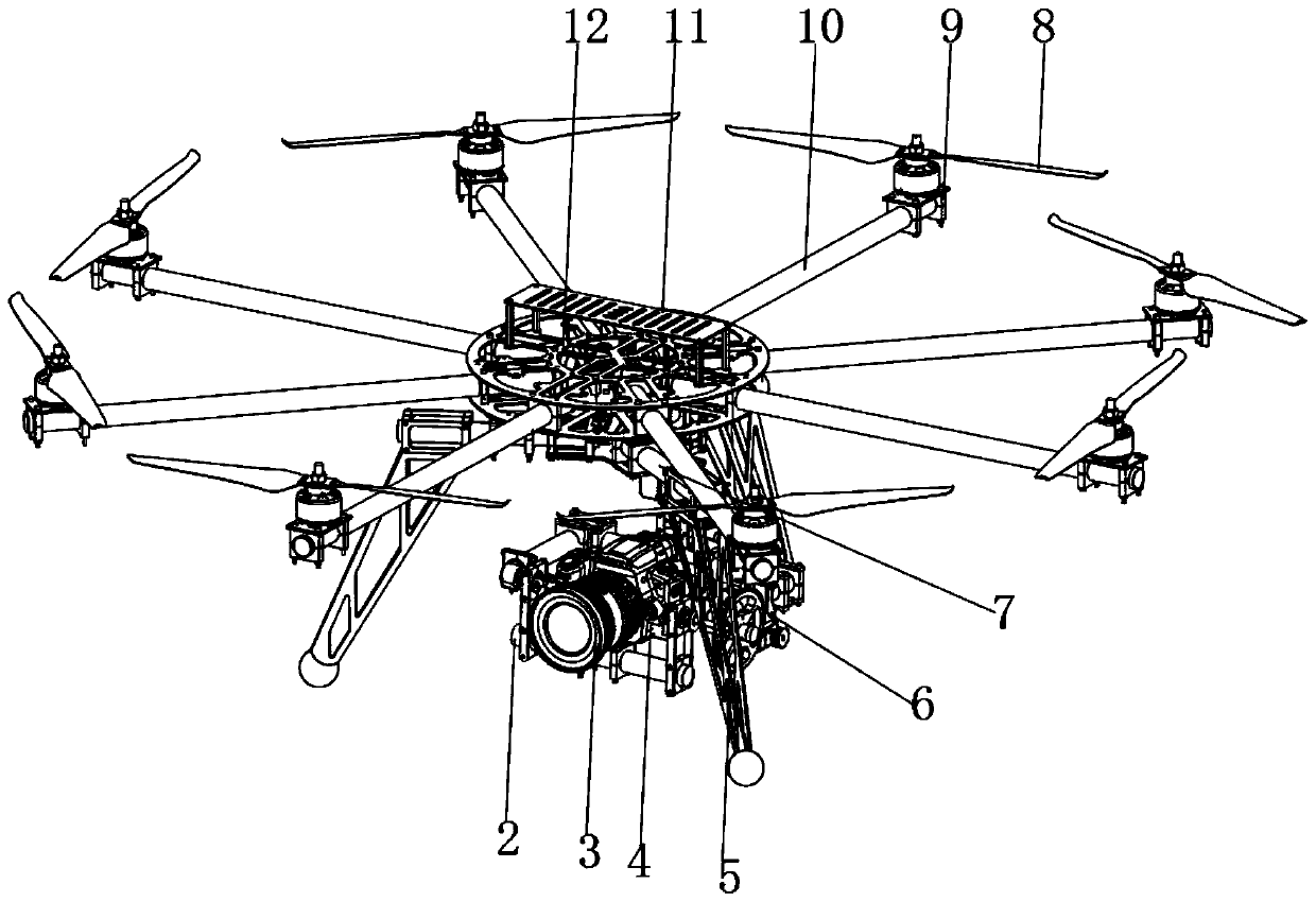 Tripod leg module combined rotor unmanned aerial vehicle for environment survey