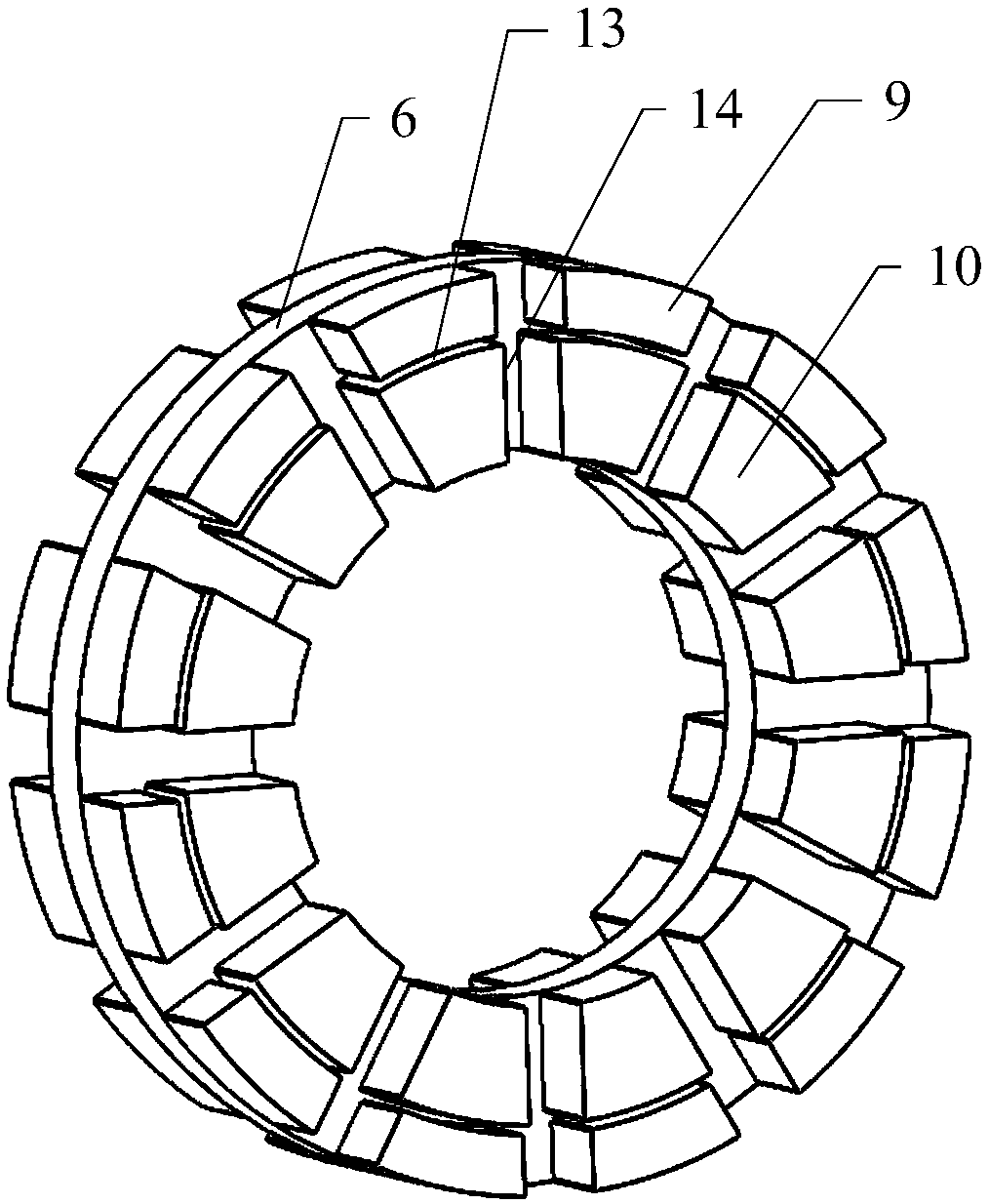 Compound amorphous alloy axial flux motor