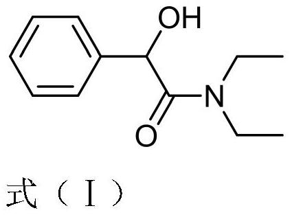 Crystal form of N,N-diethyl-2-hydroxy-2-phenylacetamide as well as preparation method and application of crystal form