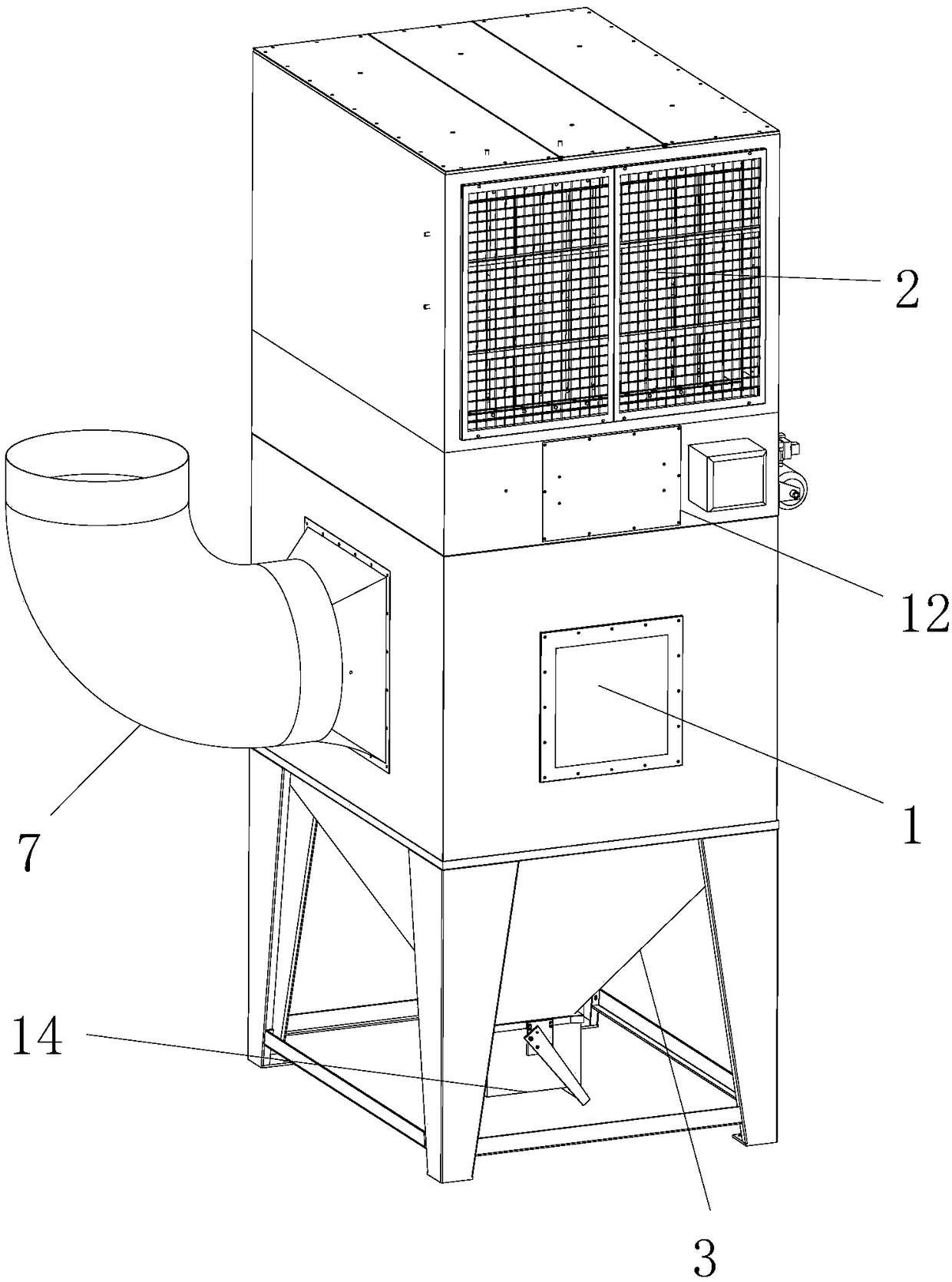 Dust filtering device