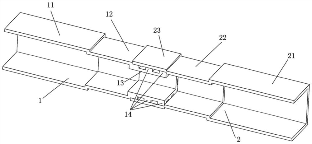 A compact flangeless waveguide connection structure and design method