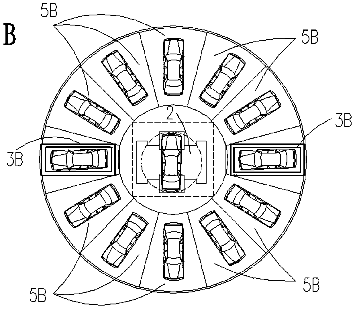 Three-dimensional parking garage system