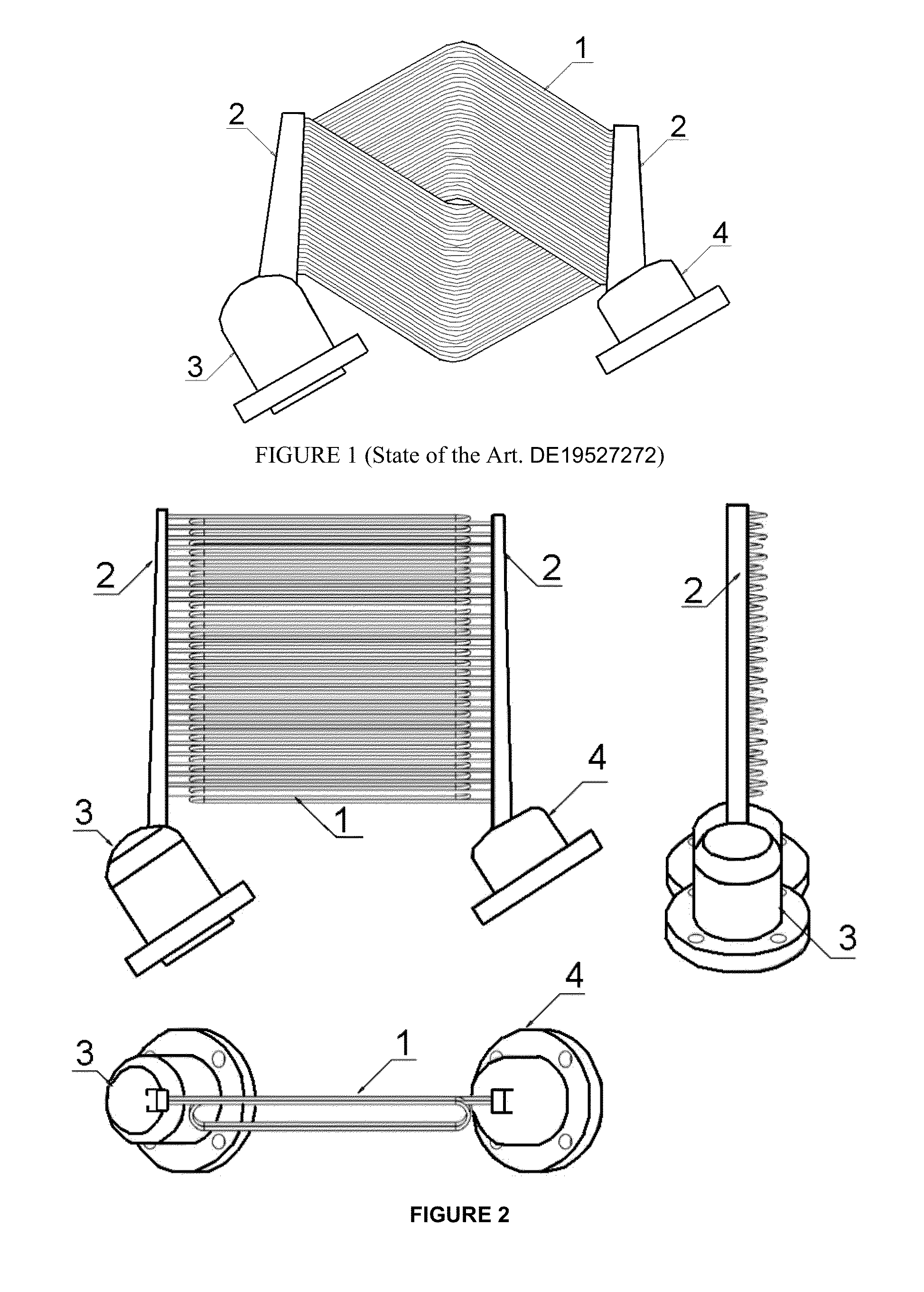 Coil solar receiver for a stirling disk and method for manufacturing same
