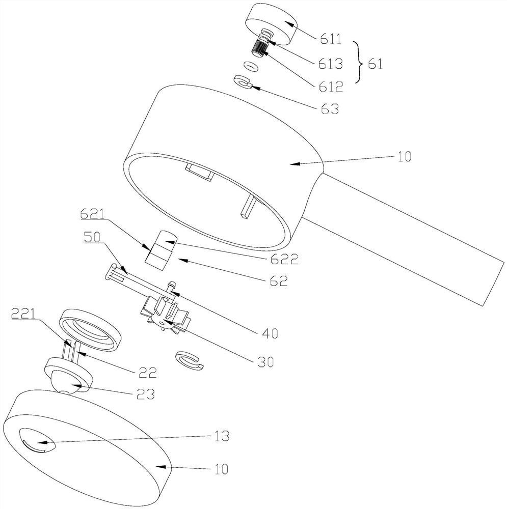 Water outlet device with adjustable water outlet swing amplitude