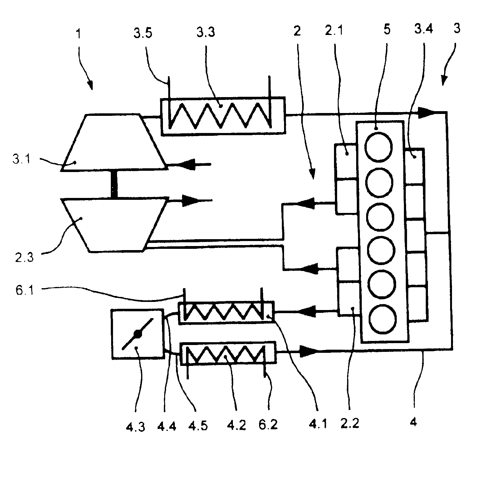 Exhaust-gas recirculation system of an internal combustion engine