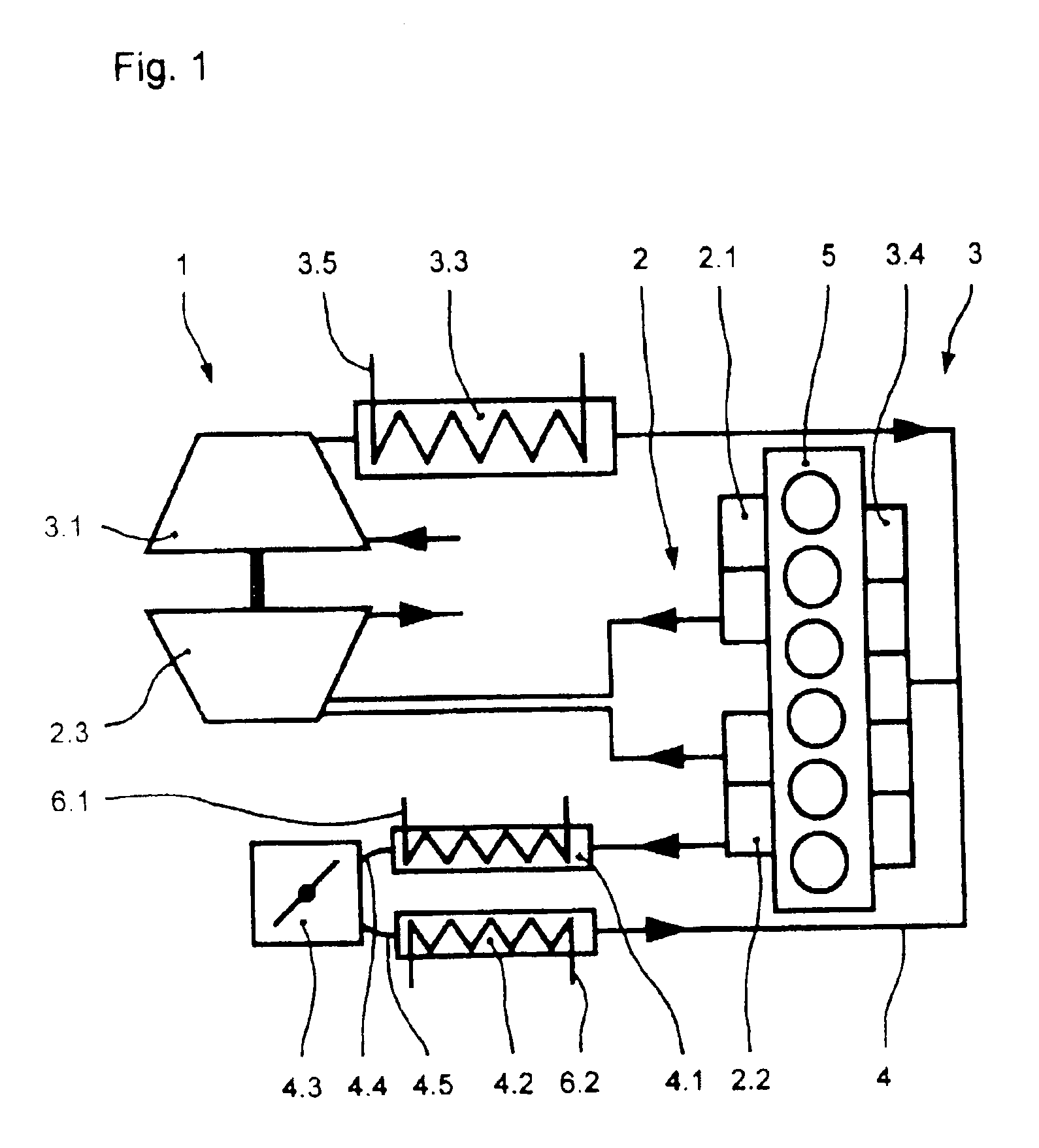 Exhaust-gas recirculation system of an internal combustion engine