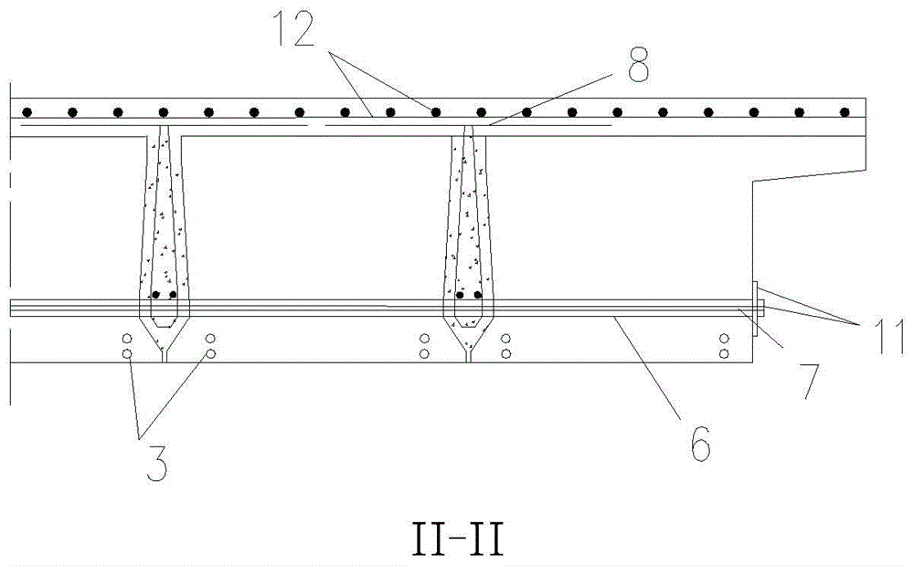 A method for improving the overall stress of prefabricated oblique prestressed hollow slab girder bridge