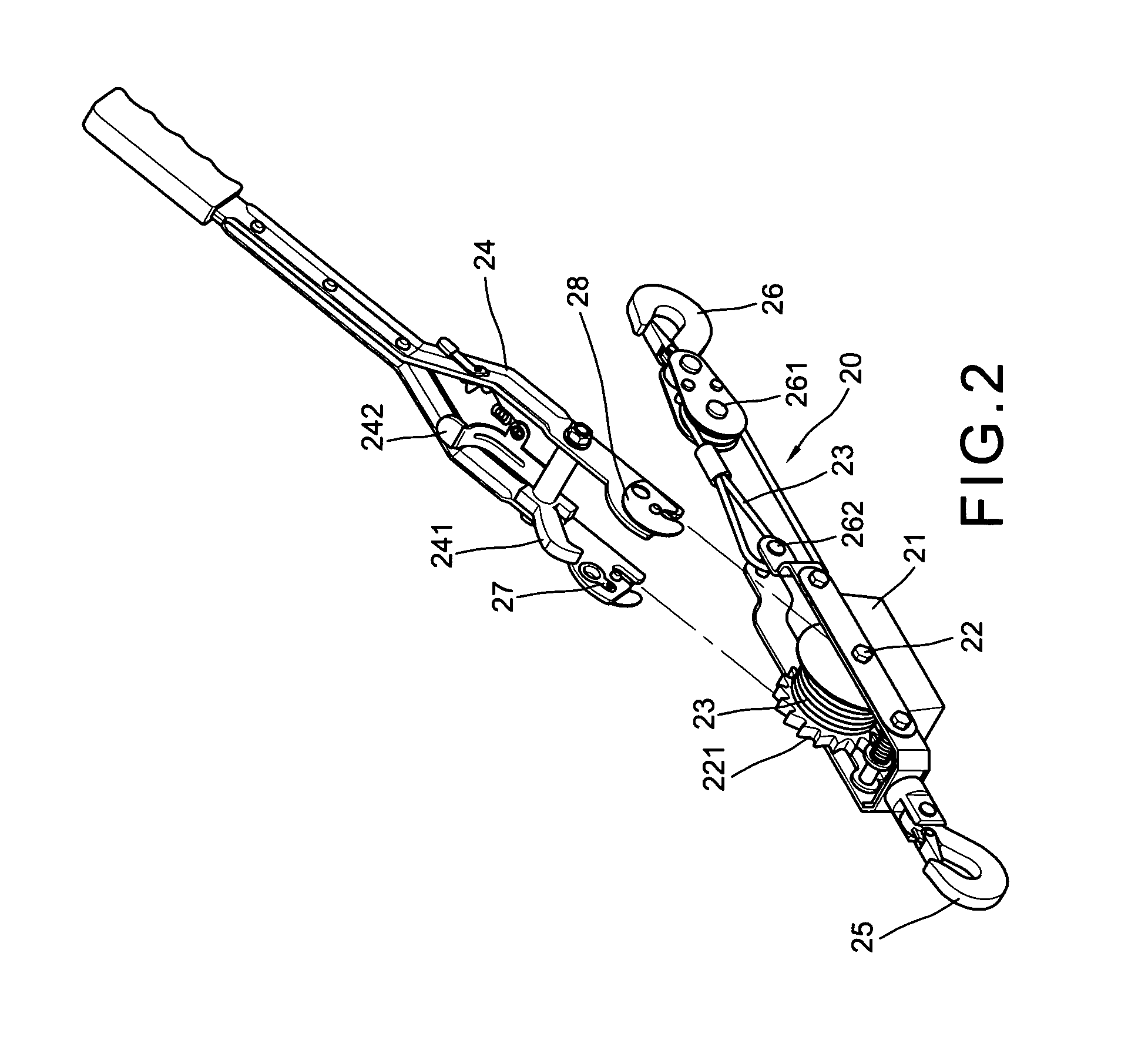 Hand winch having a removable sway handle