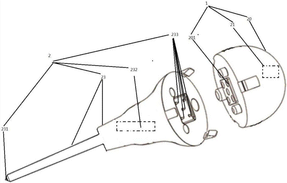 Discrete bioelectrical impedance identification device