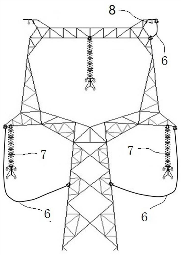 A method for replacing ground wires across high-speed railways by using old wires to seal the network