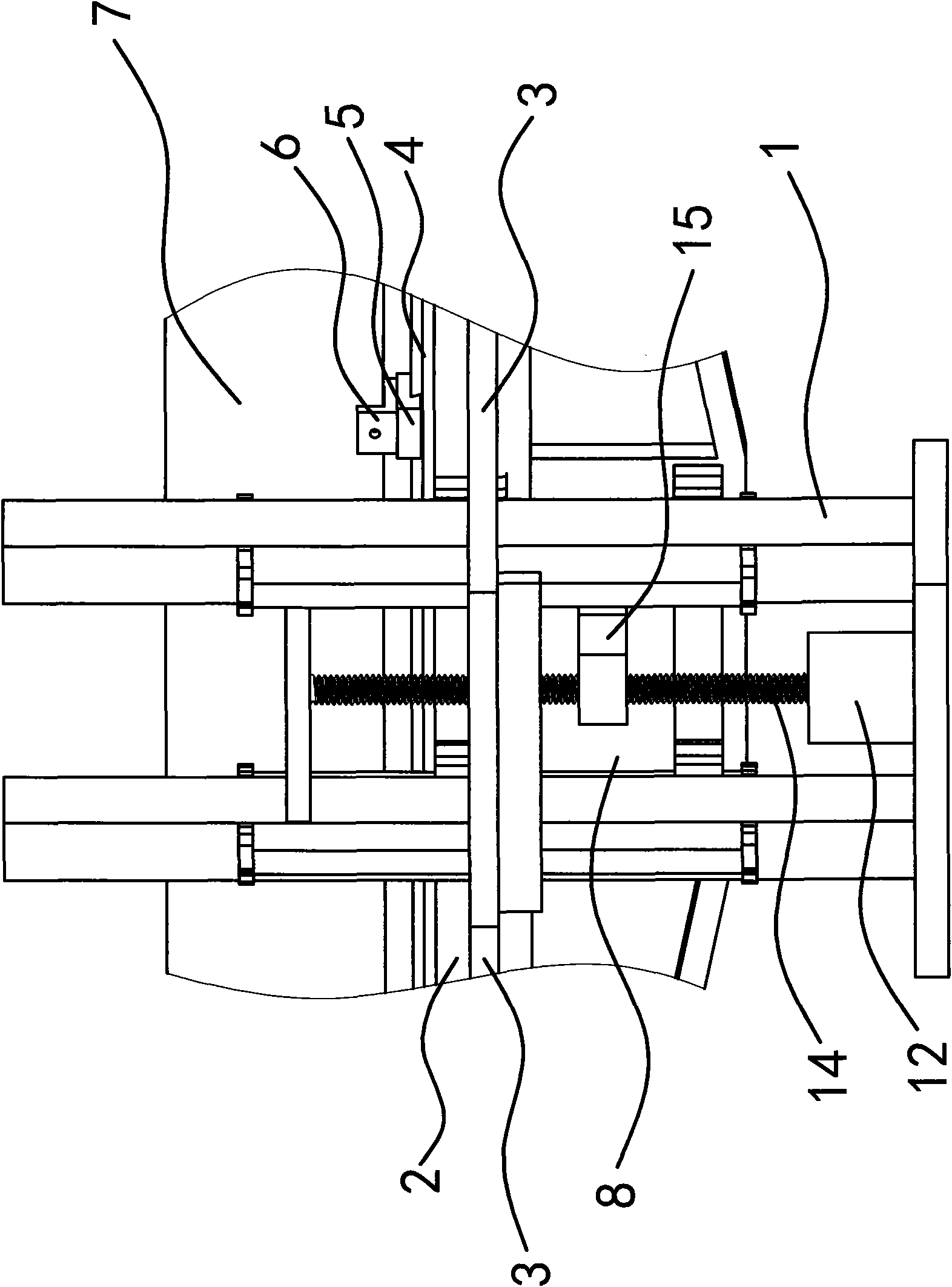 Saw board fixing device for gang saw welder