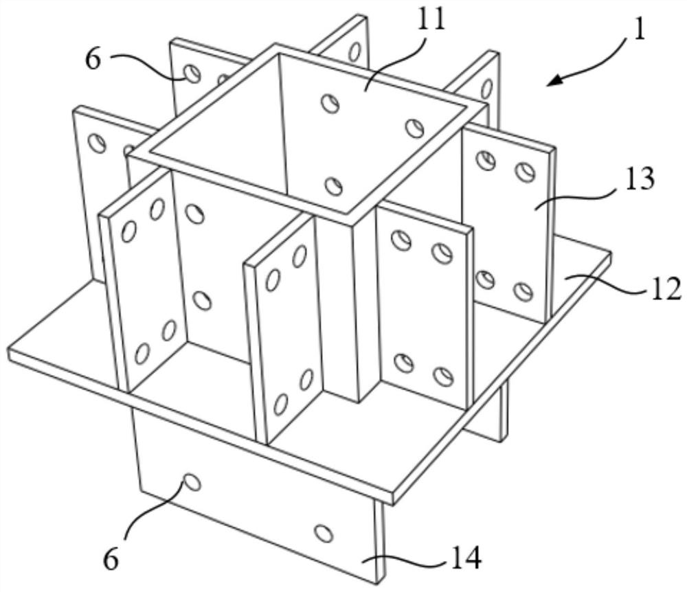 A prefabricated bamboo-wood beam column and its connectors, disassembly method, and bamboo-wood structure node