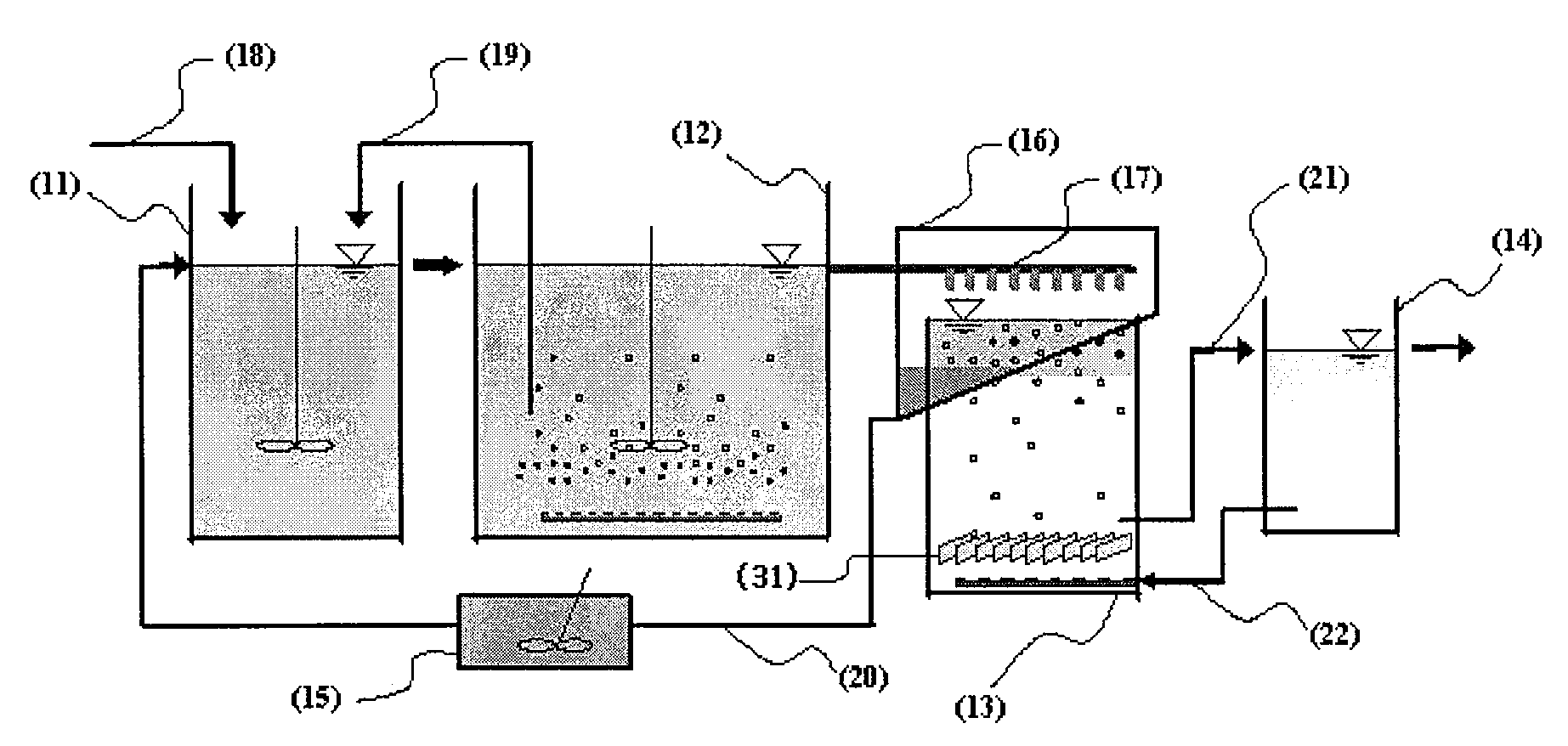 Method and apparatus for wastewater treatment using nitrogen/phosphorous removal process combined with floatation separation of activated sludge