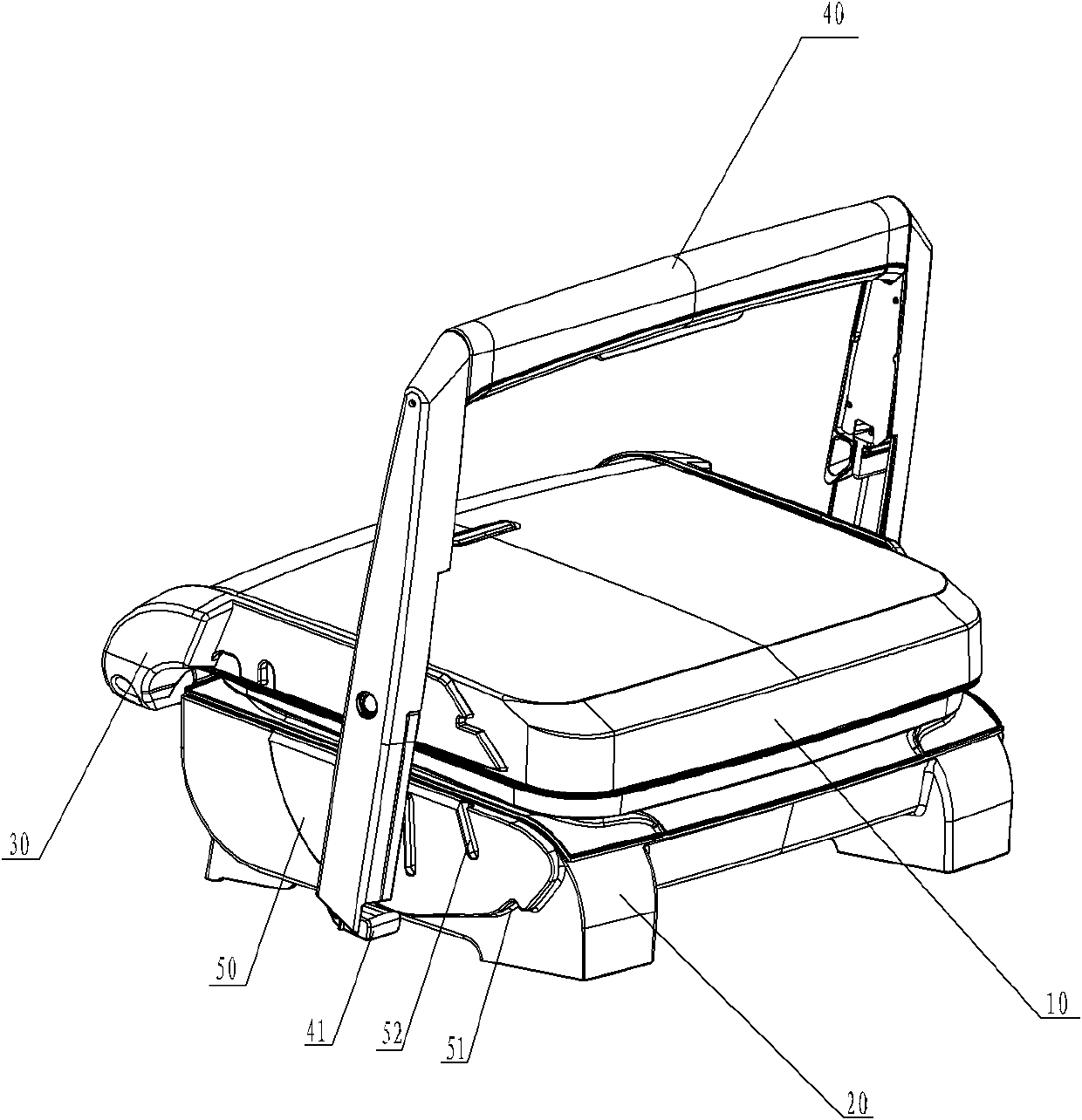 Frying and baking device with micro-pressure function