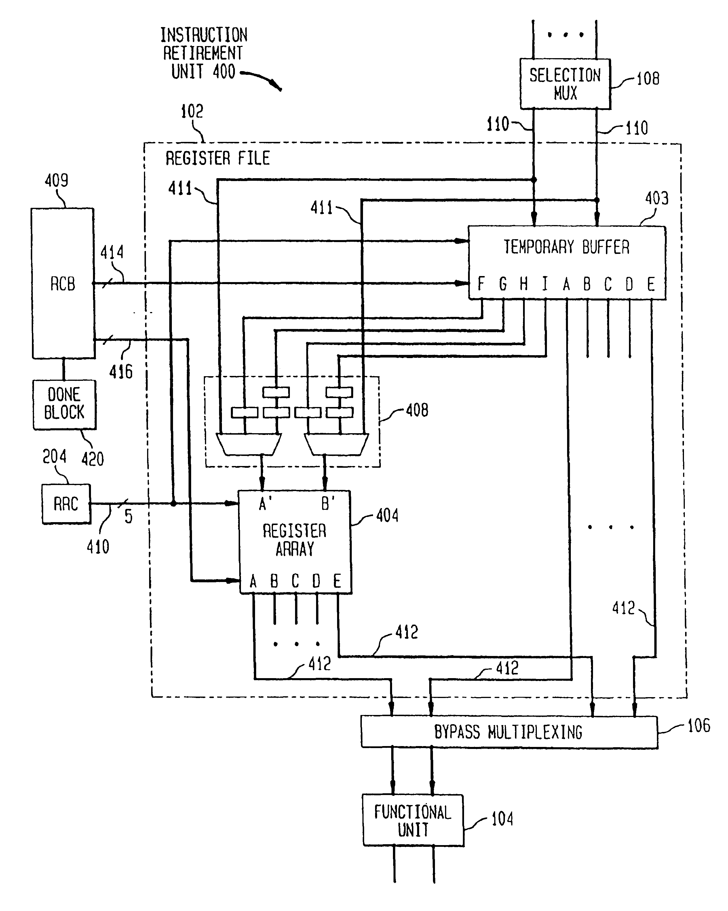 System and method for retiring approximately simultaneously a group of instructions in a superscalar microprocessor