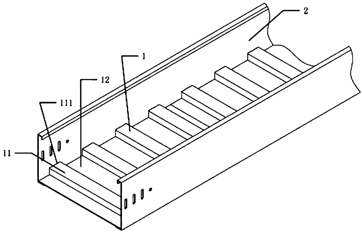Corrugated tray bridge adopting toothed multi-pole T-type joint projection welding