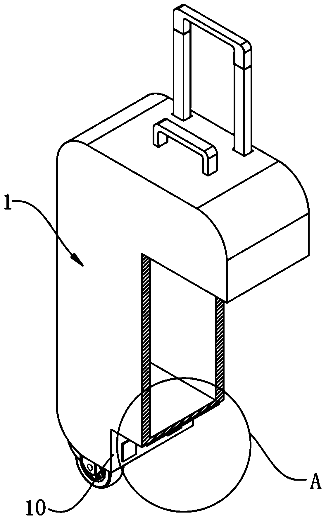 Device for rapidly cleaning hidden type trunk casters