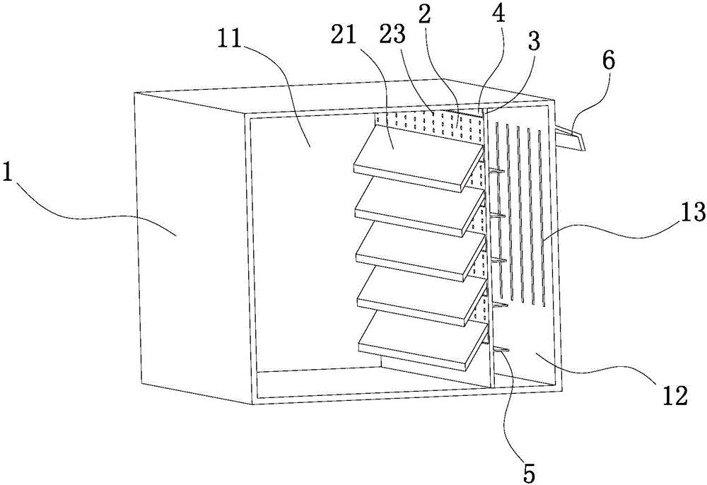 Electric power cabinet structure with ventilating pressure-reducing plate