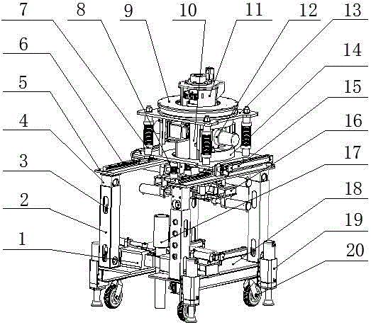 Automatic emergency mounting device for internal blowout-prevention plug valve of drill stem