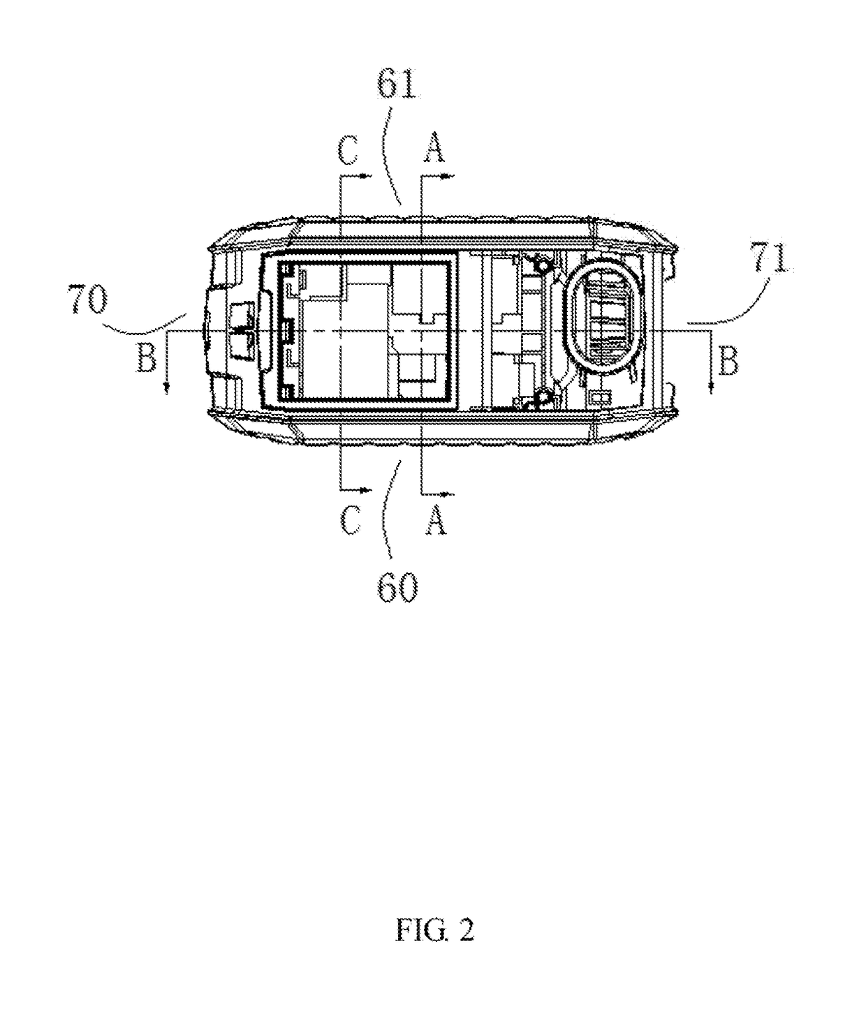 Tri-proof structure and mobile phone using the same