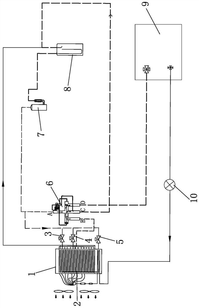 Sectional type defrosting air conditioner and sectional type defrosting method
