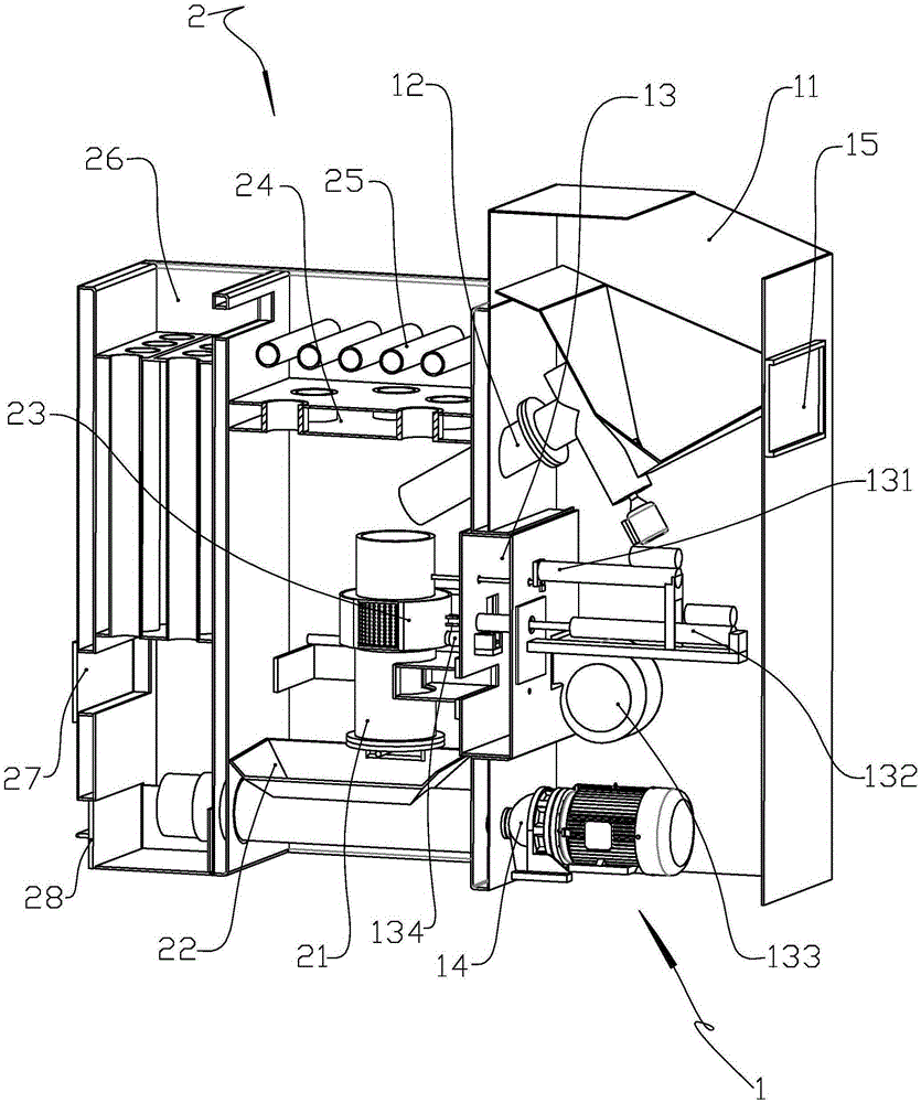 Automatic biomass particle heating stove and ignition method thereof