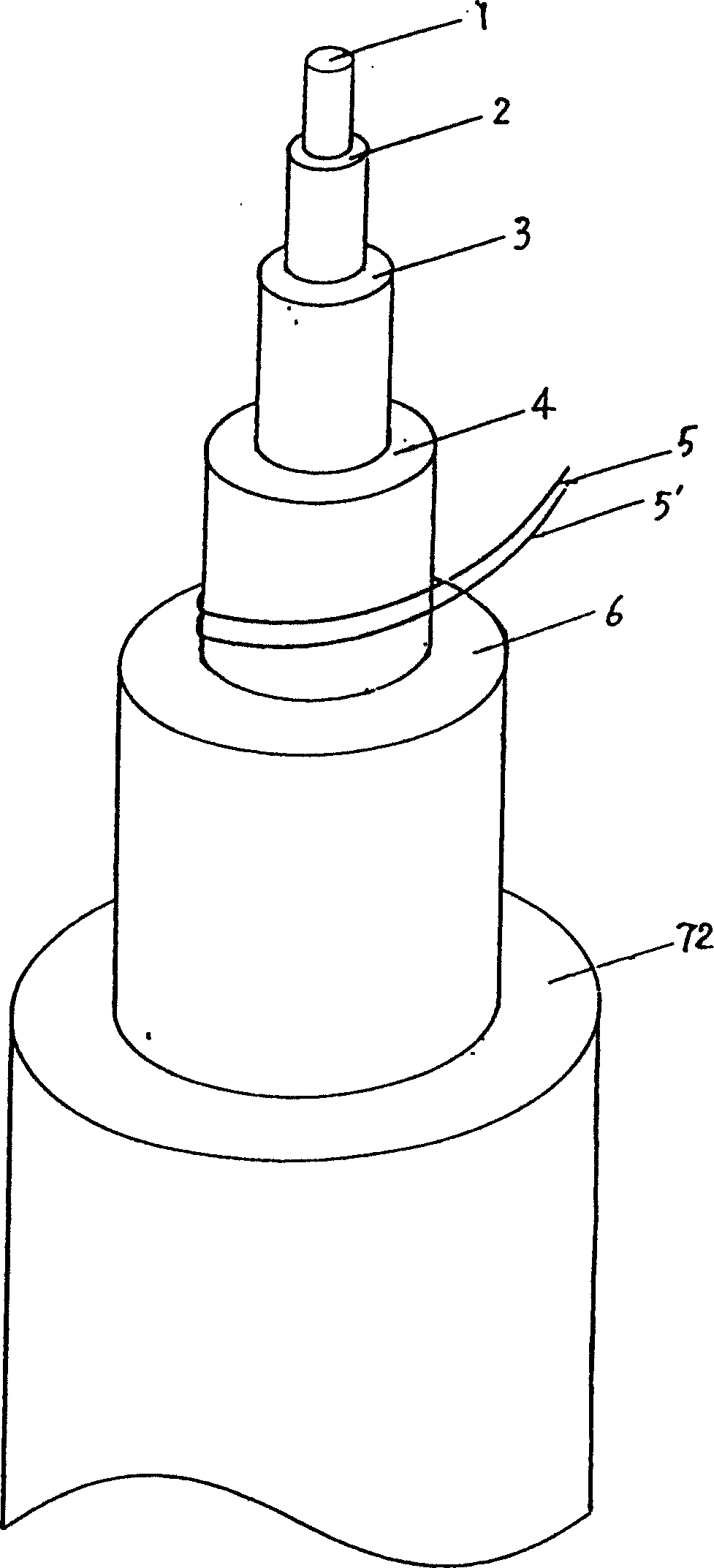 Coloured electroluminescent wire, production method and production equipment thereof