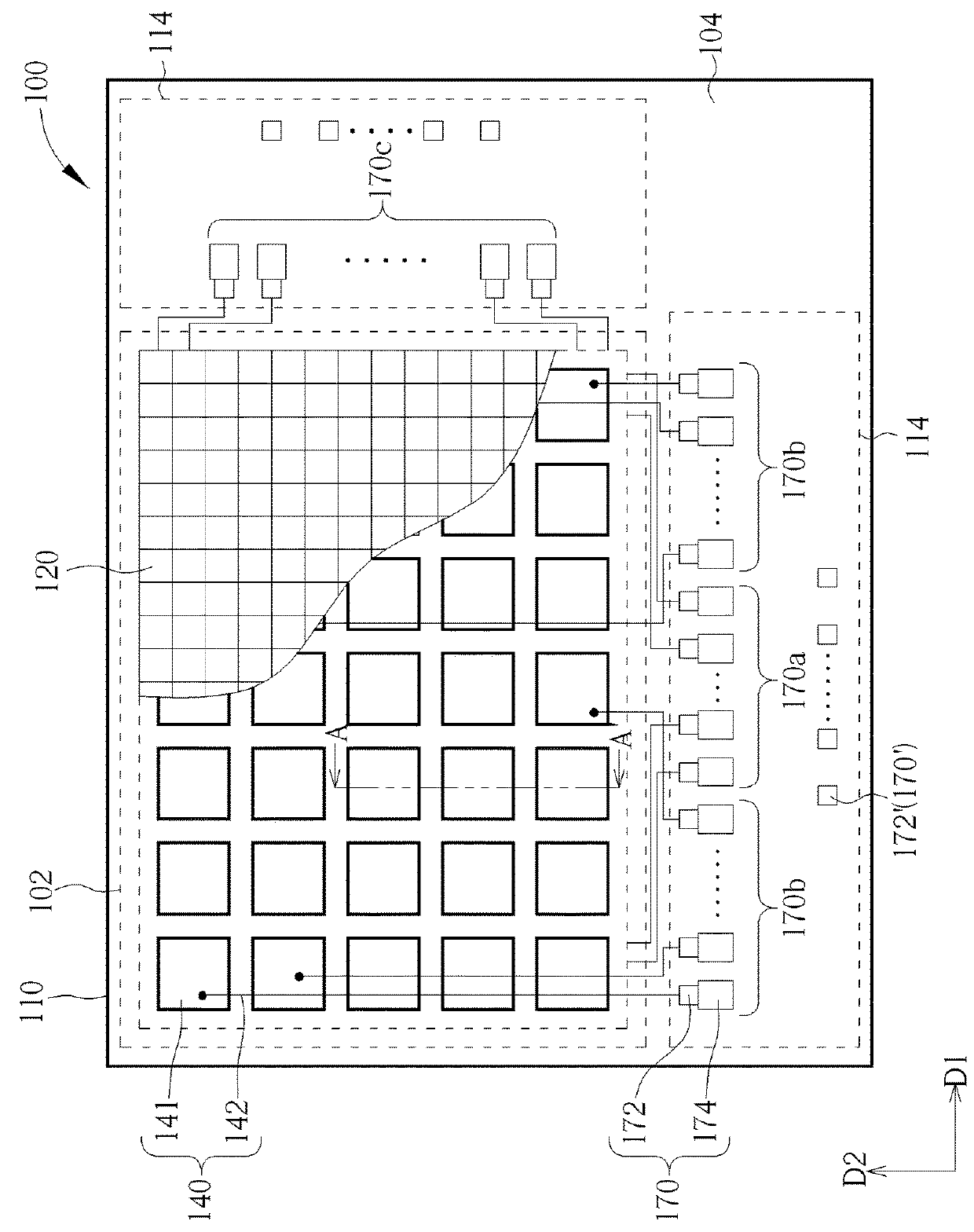 In-cell touch display device and related test system and test method