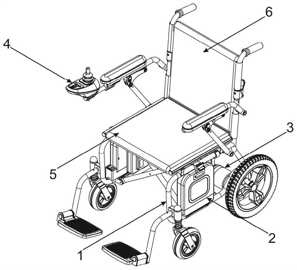 Foldable electric wheelchair