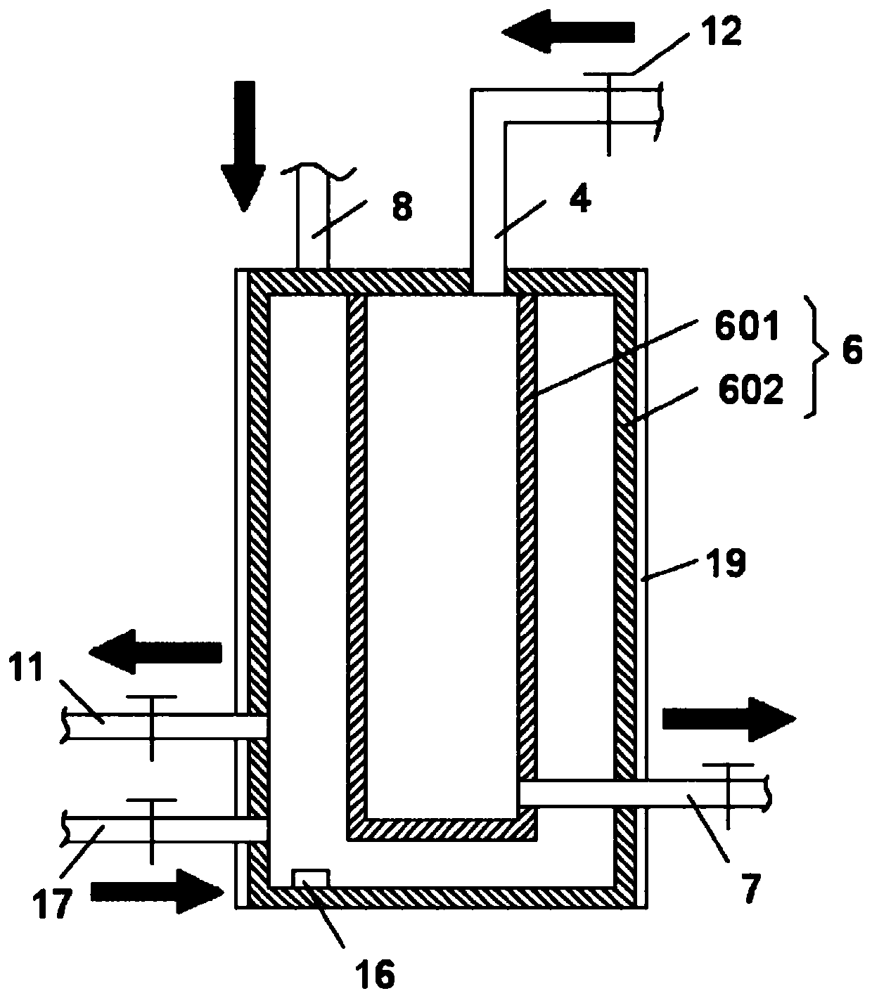 High-temperature steam afterheat recycling device based on lead paste smelting