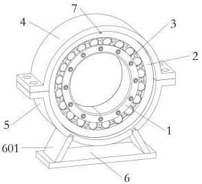 Conveniently-fixed self-aligning roller bearing for roller of belt conveyor