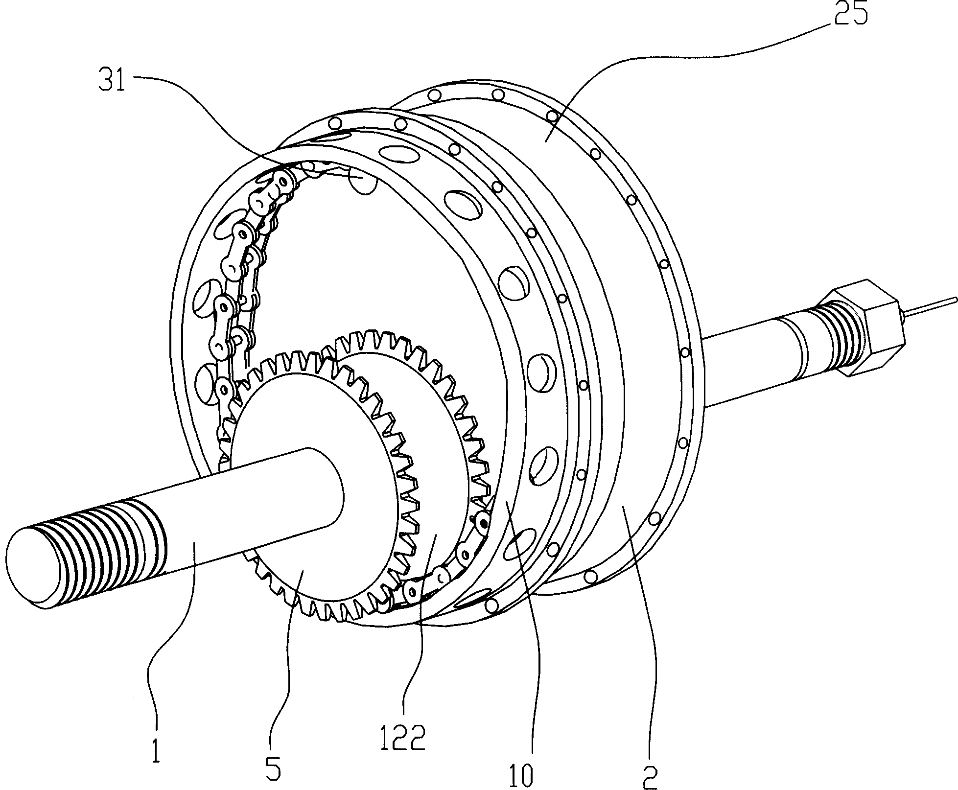 Bicycle with eccentric wheel shaft