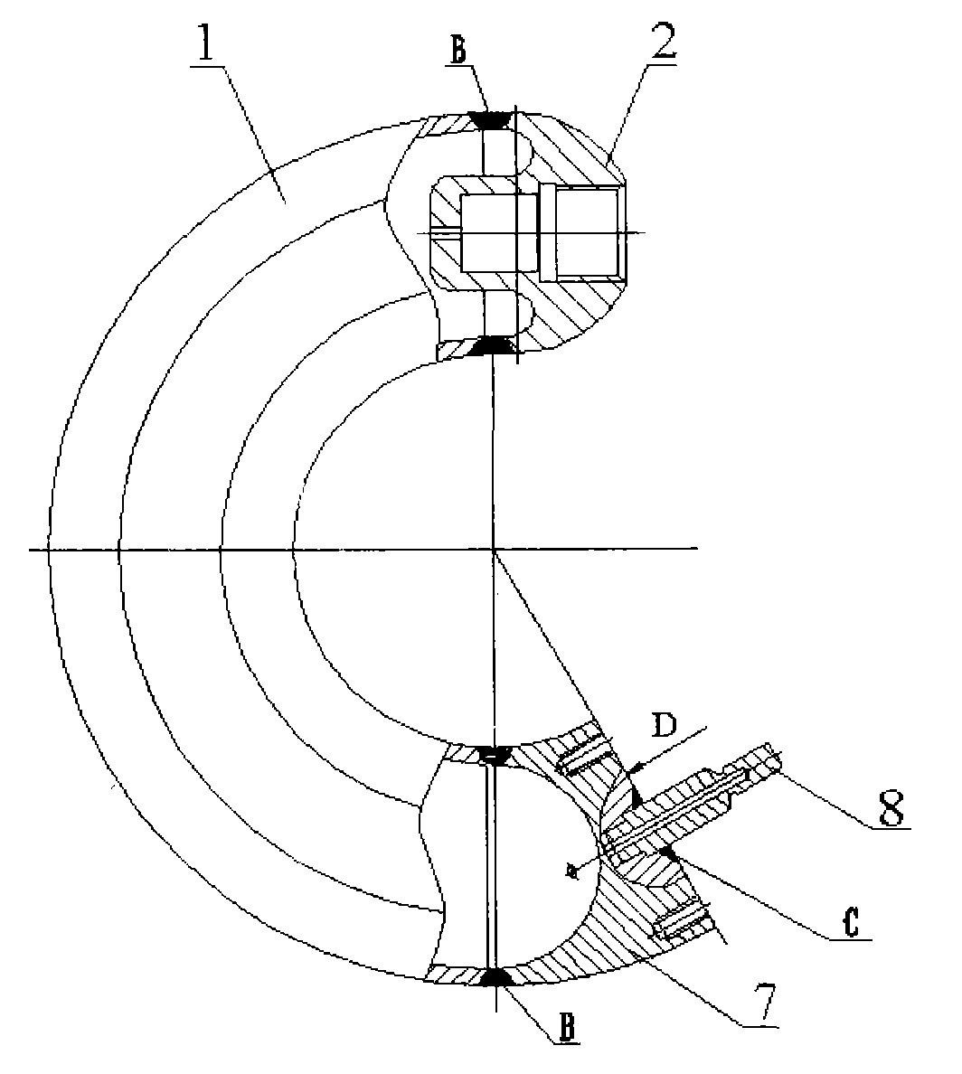 Manufacturing method of ring-shaped titanium alloy high-pressure cylinder