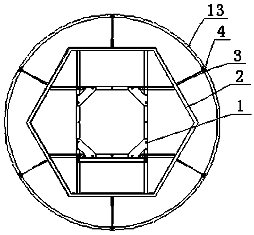 Construction method of full-circle inclined shaft steel bar rapid positioning and binding trolley