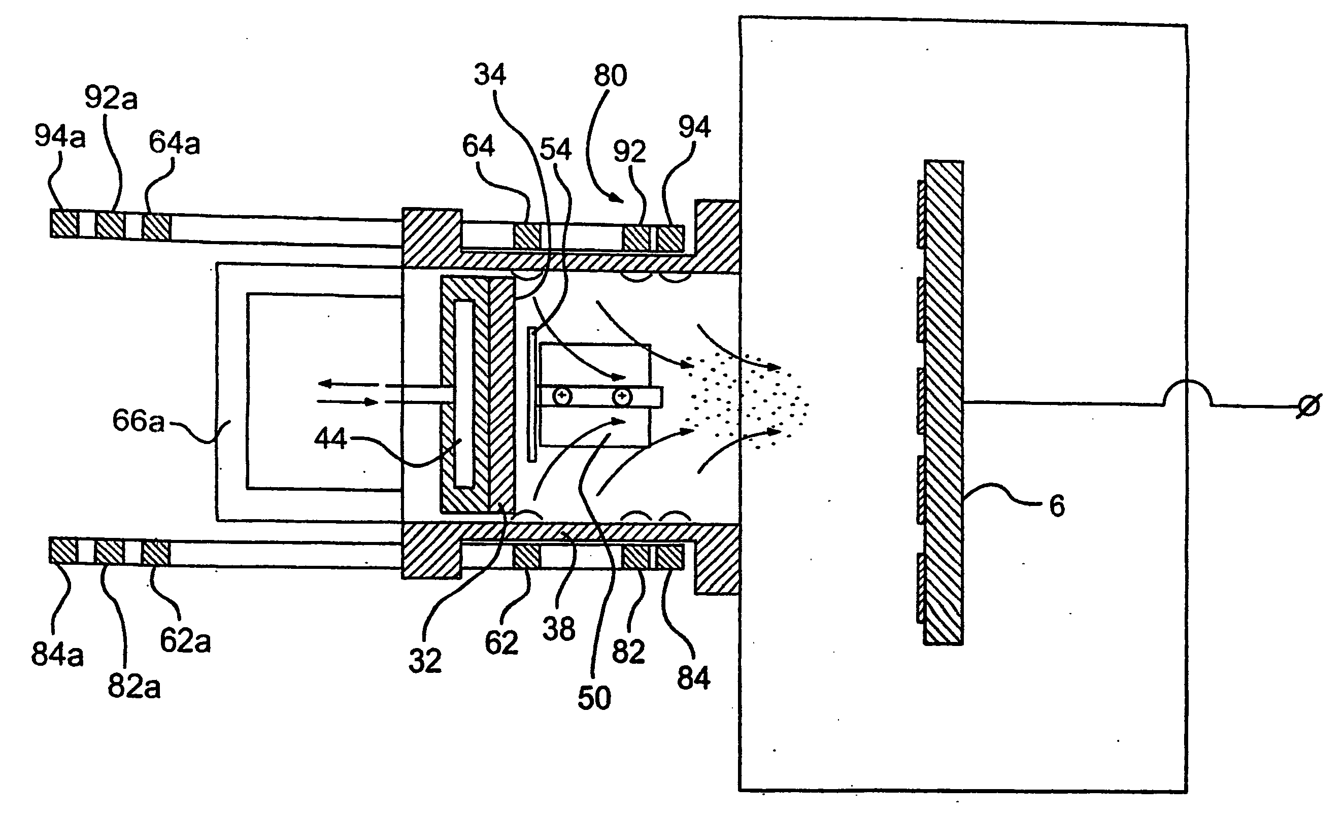 Rectangular filtered vapor plasma source and method of controlling vapor plasma flow