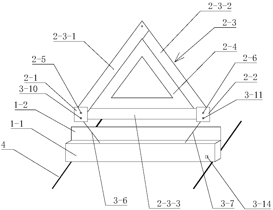 A self-expanding triangular warning sign for motor vehicles